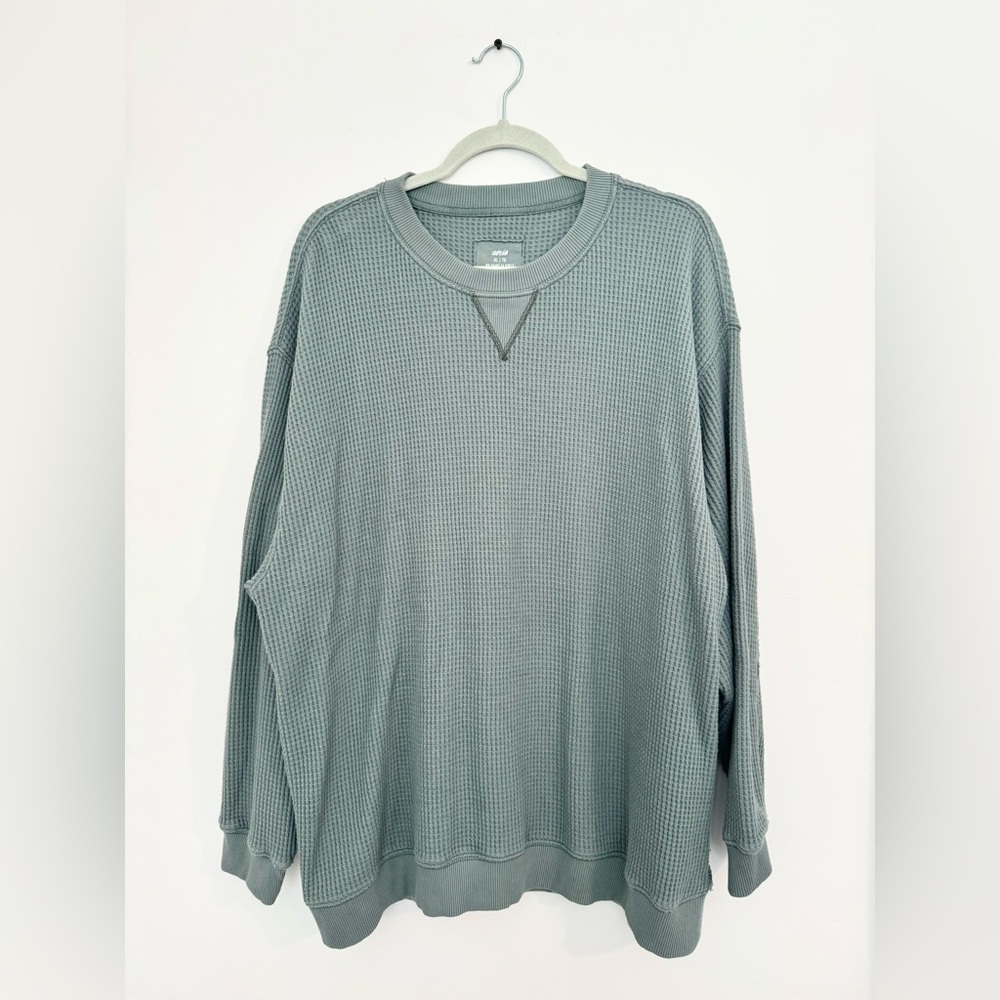 Aerie Pullover Sweater, Green, Women’s size XL
